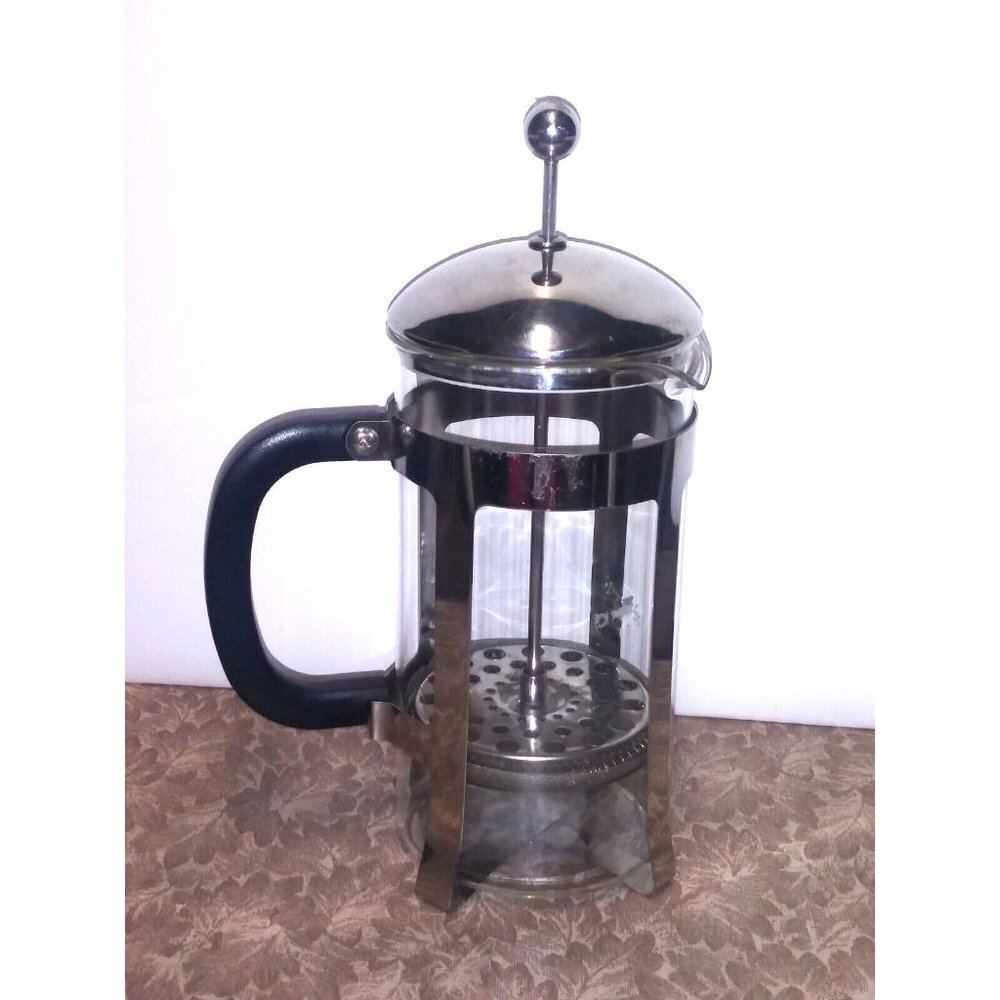 Winco French Press Coffee Maker,Coffee Tea Maker Glass & Steel EUC